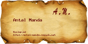 Antal Manda névjegykártya